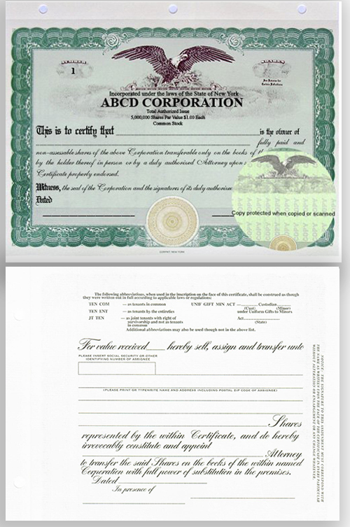 Standard Eagle Certificate